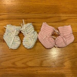 2 Handmade Baby Socks
